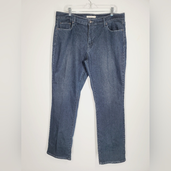 Levi's 505 Straight Blue Denim Jeans, Size 18 - Picture 1 of 4